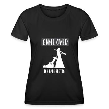 Jeu sur mariés enterrement de vie de garçon - T-shirt sport Femme - noir - Devant - AI Model Female 172 light (172cm)