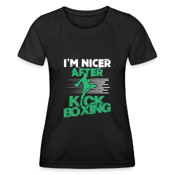 kickboxen sport - Frauen Funktions-T-Shirt - Schwarz - Vorne - AI Model Female 172 light (172cm)