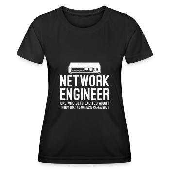 Netzwerktechniker Informatik Netzwerk Technk IT - Frauen Funktions-T-Shirt - Schwarz - Vorne - AI Model Female 172 light (172cm)