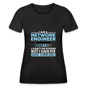 Netzwerktechniker Informatik Netzwerk Technk IT - Frauen Funktions-T-Shirt - Schwarz - Vorne - AI Model Female 172 light (172cm)