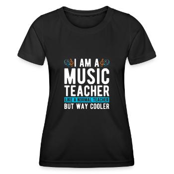 Music teacher Music teacher Music lessons - Women's Functional T-Shirt - black - Front - AI Model Female 172 light (172cm)