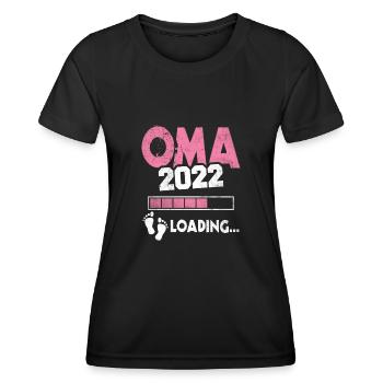 Werdende Oma 2022 Loading Nachwuchs Großmutter - Frauen Funktions-T-Shirt - Schwarz - Vorne - AI Model Female 172 light (172cm)