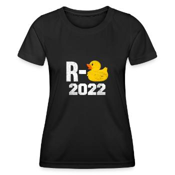 Rentner 2022 Ruhestand R-Ente Pension Rente - Frauen Funktions-T-Shirt - Schwarz - Vorne - AI Model Female 172 light (172cm)