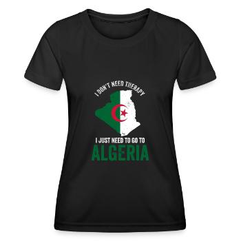 Algeria Flag Football Team Fan Gift - Women's Functional T-Shirt - black - Front - AI Model Female 172 light (172cm)