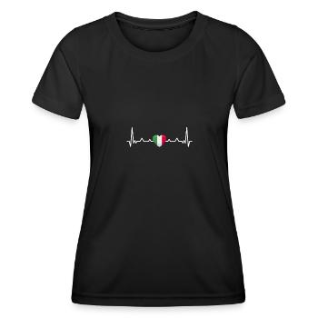 Italien Herz - Frauen Funktions-T-Shirt - Schwarz - Vorne - AI Model Female 172 light (172cm)