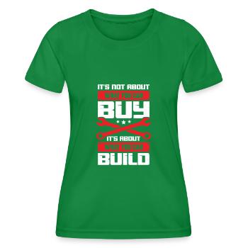 Tuning Tuner Racing Car Motorcycle Mechanic Gift - Women's Functional T-Shirt - kelly green - Front - AI Model Female 172 dark (172cm)