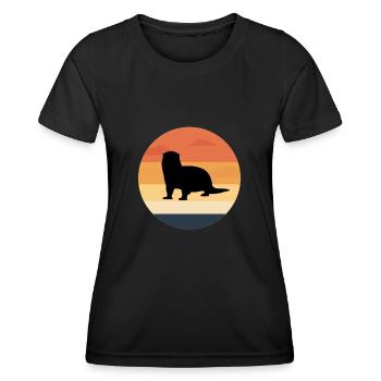 Loutres - T-shirt sport Femme - noir - Devant - AI Model Female 172 light (172cm)