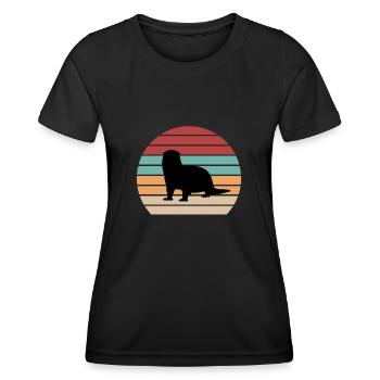 Loutres - T-shirt sport Femme - noir - Devant - AI Model Female 172 light (172cm)