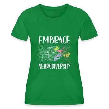 Neurodiversität Autismus ADHS Neurodiversity ASD - Frauen Funktions-T-Shirt - Kelly Green - Vorne - AI Model Female 172 dark (172cm)