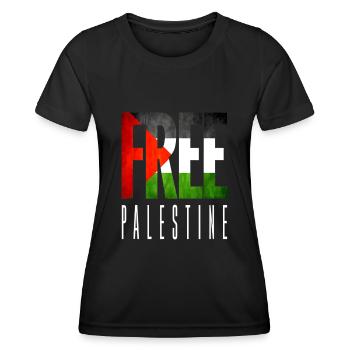 Palästina Frei Freiheit Free Gaza - Frauen Funktions-T-Shirt - Schwarz - Vorne - AI Model Female 172 light (172cm)