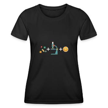 Mikrobiologie Biologie Student Biologe Labor - Frauen Funktions-T-Shirt - Schwarz - Vorne - AI Model Female 172 light (172cm)
