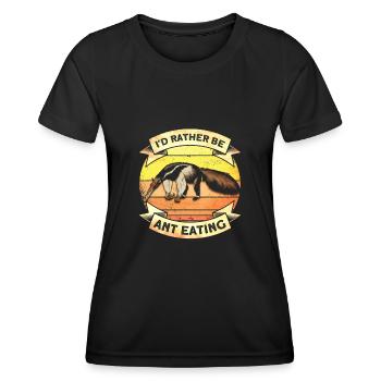 Fourmilière Anteater Wildlife - T-shirt sport Femme - noir - Devant - AI Model Female 172 light (172cm)