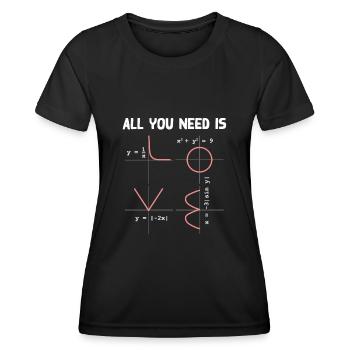 Insegnanti di matematica Matematici Insegnanti di matematica Matematica - Maglietta sportiva per donna - nero - Fronte - AI Model Female 172 light (172cm)