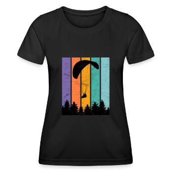Parapente parapente parapente - T-shirt sport Femme - noir - Devant - AI Model Female 172 light (172cm)