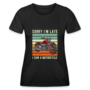 Moto moto moto de cadeau - T-shirt sport Femme - noir - Devant - AI Model Female 172 light (172cm)