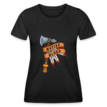 Indian - Women's Functional T-Shirt - black - Front - AI Model Female 172 light (172cm)