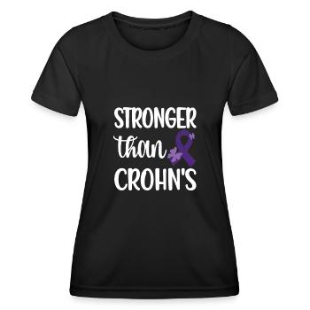 Crohn's disease fighter Crohn's disease consciousness - Women's Functional T-Shirt - black - Front - AI Model Female 172 light (172cm)