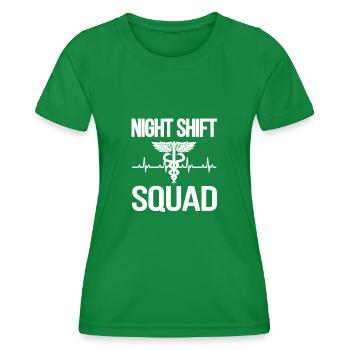 Infirmière de l’escouade de nuit Infirmière - T-shirt sport Femme - vert - Devant - AI Model Female 172 dark (172cm)