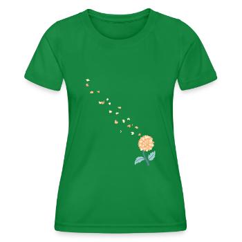 flower - Women's Functional T-Shirt - kelly green - Front - AI Model Female 172 dark (172cm)
