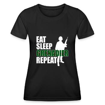 Grenadier panzergrenadier soldat cadeau - T-shirt sport Femme - noir - Devant - AI Model Female 172 light (172cm)