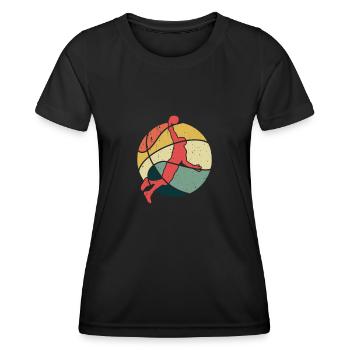 Basket-ball basket-ball joueur de basket-ball cadeau - T-shirt sport Femme - noir - Devant - AI Model Female 172 light (172cm)