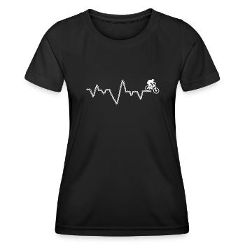 Mountain bike bike with chain - Women's Functional T-Shirt - black - Front - AI Model Female 172 light (172cm)