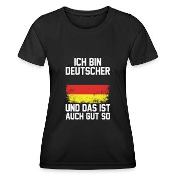 Deutscher Deutsch Deutschland Geschenk - Frauen Funktions-T-Shirt - Schwarz - Vorne - AI Model Female 172 light (172cm)