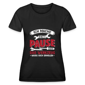 Lustige Automechaniker Sprüche KFZ Mechaniker - Frauen Funktions-T-Shirt - Schwarz - Vorne - AI Model Female 172 light (172cm)