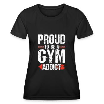 gym - T-shirt sport Femme - noir - Devant - AI Model Female 172 light (172cm)