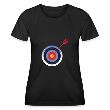 Bogenschießen Bogenschiessen Bogensport - Frauen Funktions-T-Shirt - Schwarz - Vorne - AI Model Female 172 light (172cm)