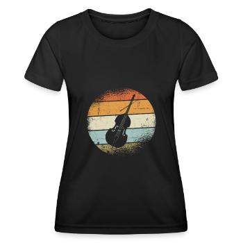 Contrebasse - T-shirt sport Femme - noir - Devant - AI Model Female 172 light (172cm)