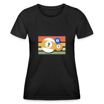 8-Ball Pool Spieler Billardspieler Billard - Frauen Funktions-T-Shirt - Schwarz - Vorne - AI Model Female 172 light (172cm)