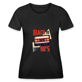 90s 90s - Women's Functional T-Shirt - black - Front - AI Model Female 172 light (172cm)