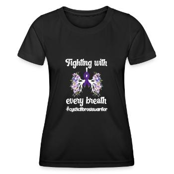 Cystic fibrosis awareness Cystic fibrosis fighters - Women's Functional T-Shirt - black - Front - AI Model Female 172 light (172cm)