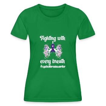 Sensibilisation à la fibrose kystique Combattants de la fibrose kystique - T-shirt sport Femme - vert - Devant - AI Model Female 172 dark (172cm)