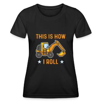 Conducteur de dragage - T-shirt sport Femme - noir - Devant - AI Model Female 172 light (172cm)