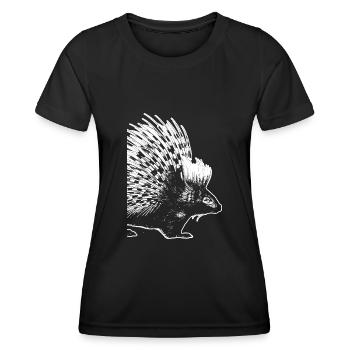 Prickly porcupine - Women's Functional T-Shirt - black - Front - AI Model Female 172 light (172cm)