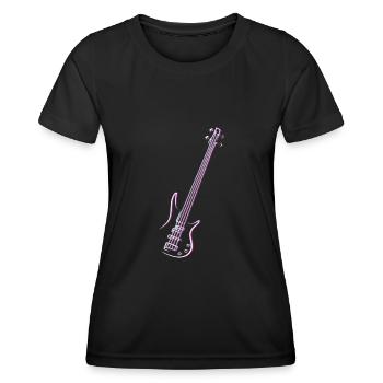 Basse guitare - T-shirt sport Femme - noir - Devant - AI Model Female 172 light (172cm)