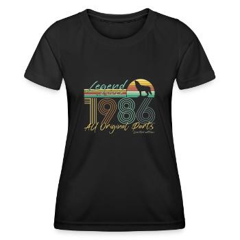 Vintage 1986 Legende Geschenkidee - Frauen Funktions-T-Shirt - Schwarz - Vorne - AI Model Female 172 light (172cm)