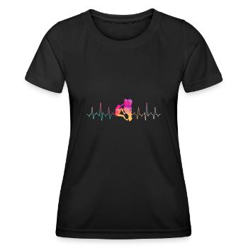 Escalade de la tenue - T-shirt sport Femme - noir - Devant - AI Model Female 172 light (172cm)