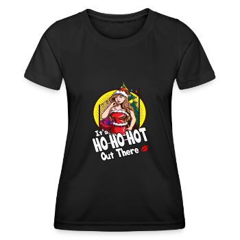 Christmas in July Sexy Girl Weihnachten Lippen - Frauen Funktions-T-Shirt - Schwarz - Vorne - AI Model Female 172 light (172cm)