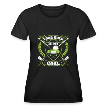 Golf golf terrain de golf - T-shirt sport Femme - noir - Devant - AI Model Female 172 light (172cm)