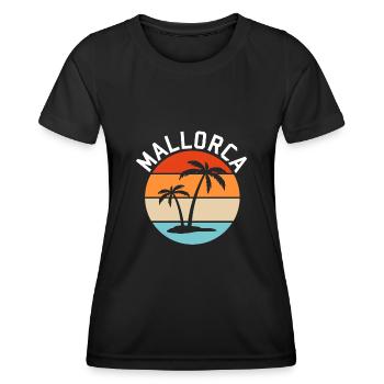 Mallorca retro - Frauen Funktions-T-Shirt - Schwarz - Vorne - AI Model Female 172 light (172cm)