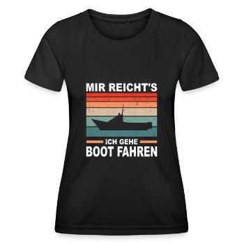 Motorboot Geschenk Boot Segler Segeln Segelboot - Frauen Funktions-T-Shirt - Schwarz - Vorne - AI Model Female 172 light (172cm)