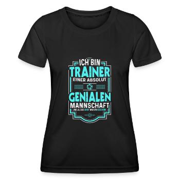 Handball Trainer Spruch Lustig Handballer - Frauen Funktions-T-Shirt - Schwarz - Vorne - AI Model Female 172 light (172cm)