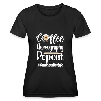 Professeur de danse Reconnaissance Professeur de danse Cours de danse - T-shirt sport Femme - noir - Devant - AI Model Female 172 light (172cm)