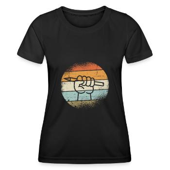 Zeichner Geschenke - Frauen Funktions-T-Shirt - Schwarz - Vorne - AI Model Female 172 light (172cm)