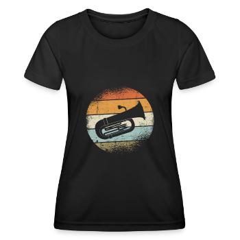 tuba - T-shirt sport Femme - noir - Devant - AI Model Female 172 light (172cm)