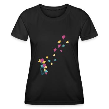flowers - Women's Functional T-Shirt - black - Front - AI Model Female 172 light (172cm)