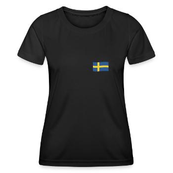 Sweden Drapeau Royaume De Suède Drapeau Sverige - T-shirt sport Femme - noir - Devant - AI Model Female 172 light (172cm)